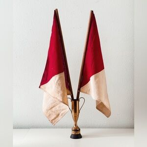 Pair of Vintage WW2 Signal Flags - Semaphore Flags - Sailing